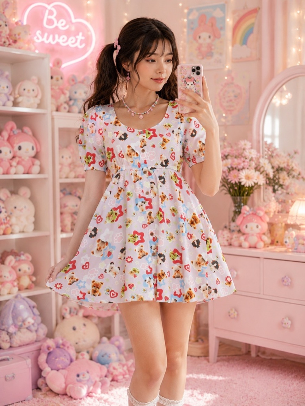 Sweet Society Cute Animals Babydoll Dress | Hot Topic|
 | Kawaii Animals